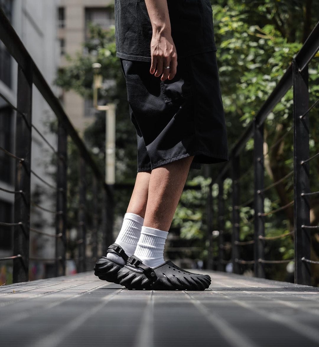 first copy crocs first copy clog sandals black footwear