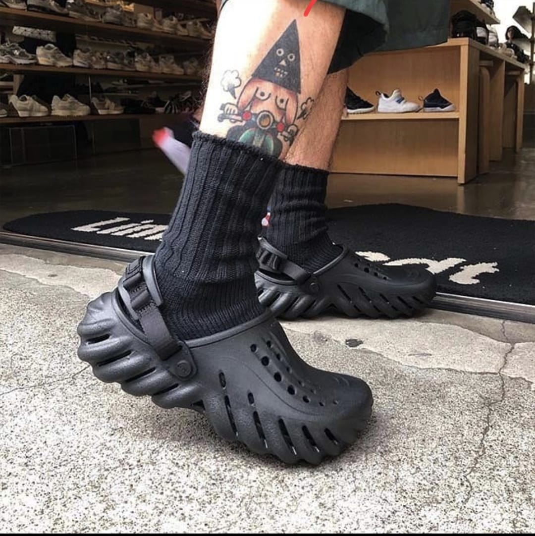 first copy crocs first copy clog sandals black footwear