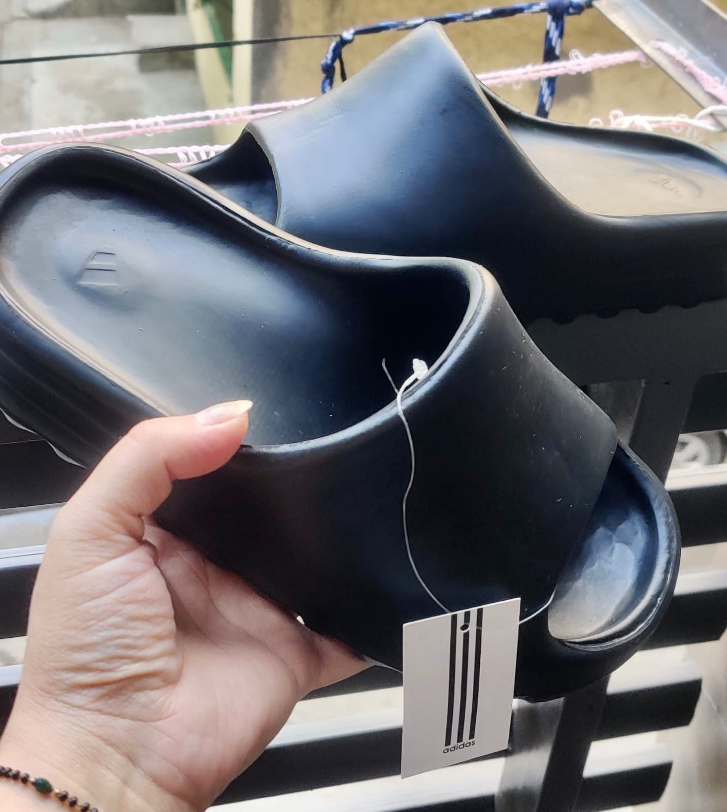 first copy adidas yezzy 350 black slides for men