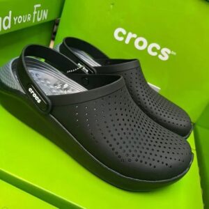 first copy crocs literide black gray