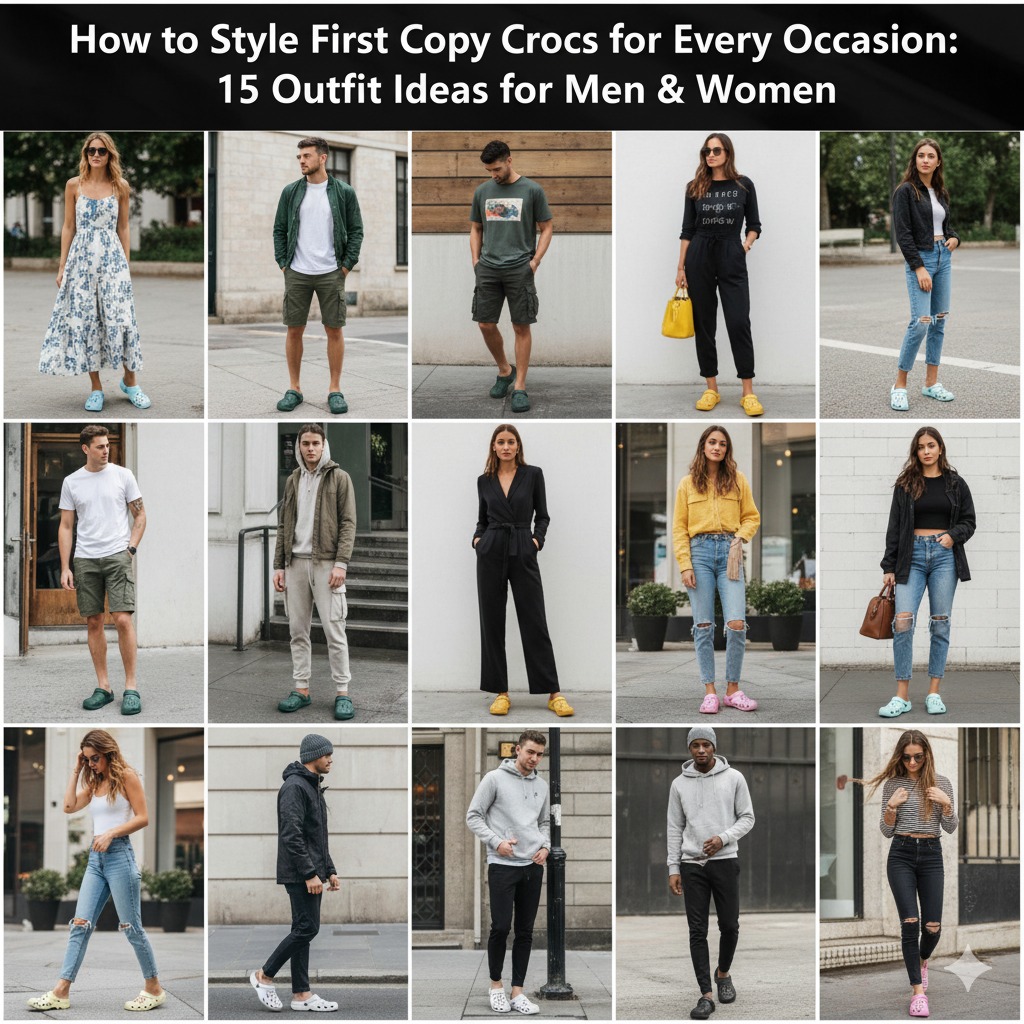 How to Style First Copy Crocs for Every Occasion: 15 Outfit Ideas for Men & Women